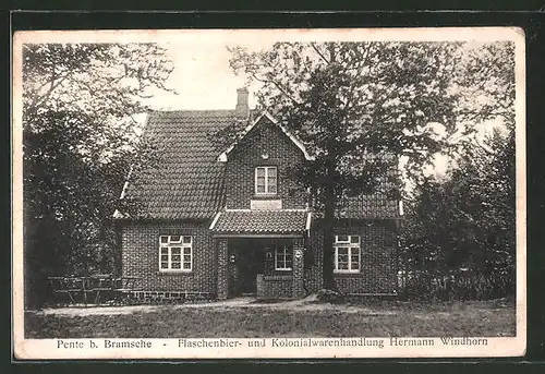 AK Pente, Flaschenbier- und Kolonialwarenhandlung Hermann Windhorn