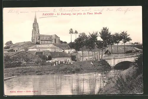 AK Pannes, Le Faubourg, vue prise du Vieux Moulin