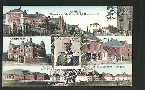 AK Kamenz, Kaserne des 13. Kgl. Sächs. Inf. Reg. No. 178, Offiziers-Kasino, Wache