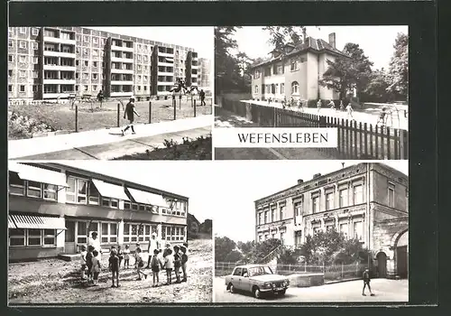 AK Wefensleben, Bahnhofstrasse, Kinderheim, Kindergarten