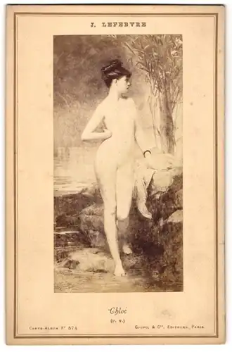 Fotografie Goupil & Cie, Paris, Gemälde von J. Lefebvre, Cloé, weiblicher Akt