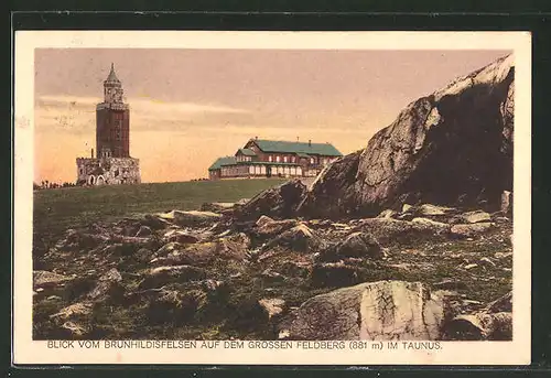 AK Feldberg, Blick vom Brunhildisfelsen auf dem grossen Feldberg