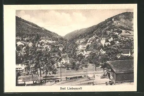 AK Bad Liebenzell, Ortsmotiv mit Burgruine