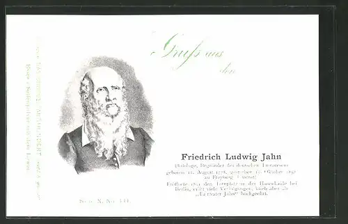 AK Serie: Das grosse Jahrhundert, Porträt von Friedrich Ludwig Jahn