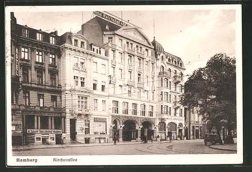 AK Hamburg-St.Georg, Kirchenallee mit Hotel Reichshof
