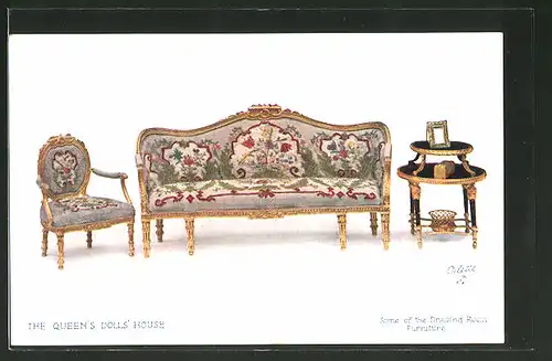 AK Some of the Drawing Room Furniture of the Quens Doll House
