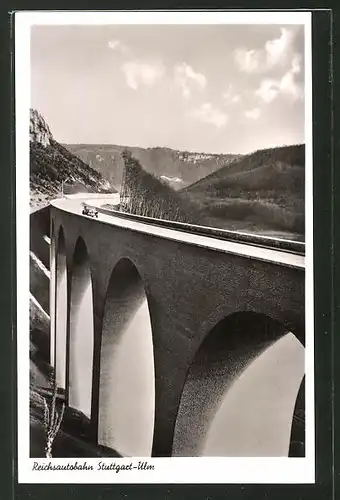 AK Brücke an der Reichsautobahn Stuttgart-Ulm