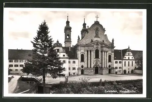 AK Zwiefalten, Blick zur Klosterkirche