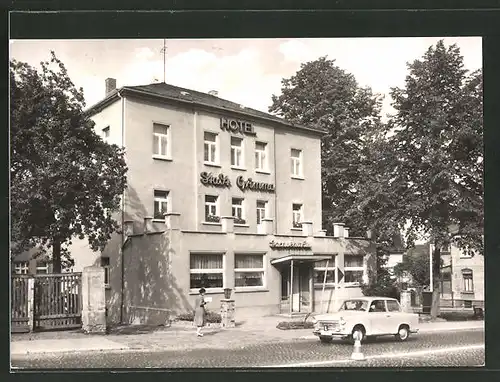 AK Grimma, Blick auf das Hotel "Stadt Grimma"