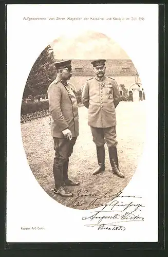 AK Kaiser Wilhelm II., aufgenommen von Ihrer Majestät der Kaiserin 1915