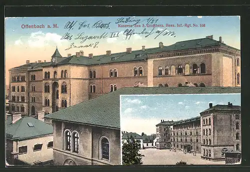 AK Offenbach, Kaserne des 5. Grossherz. Hess. Inf.-Rgt. No. 168
