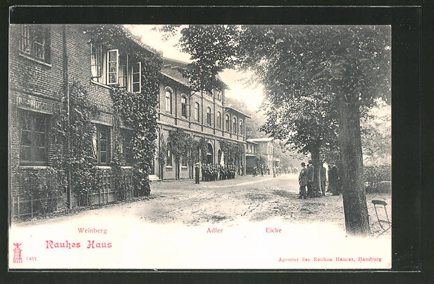 Ak Hamburg Horn Kaserne Rauhes Haus Weinberg Eiche Adler Nr