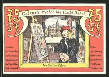 Notgeld Calcar 1922, 75 Pfennig, Jan Joest von Calcar