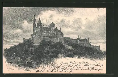 Künstler-AK Angelo Jank: Burg Hohenzollern