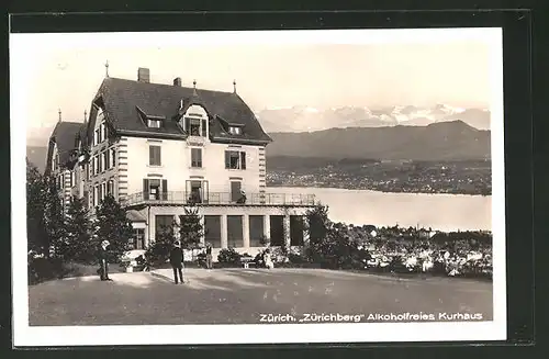 AK Zürich, Blick zurm Kurhaus Zürichberg