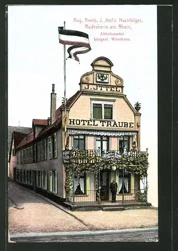 AK Rüdesheim am Rhein, Hotel-Weinhaus zur Traube