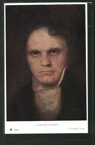 Künstler-AK Hermann Torggler: Porträt Ludwig van Beethoven