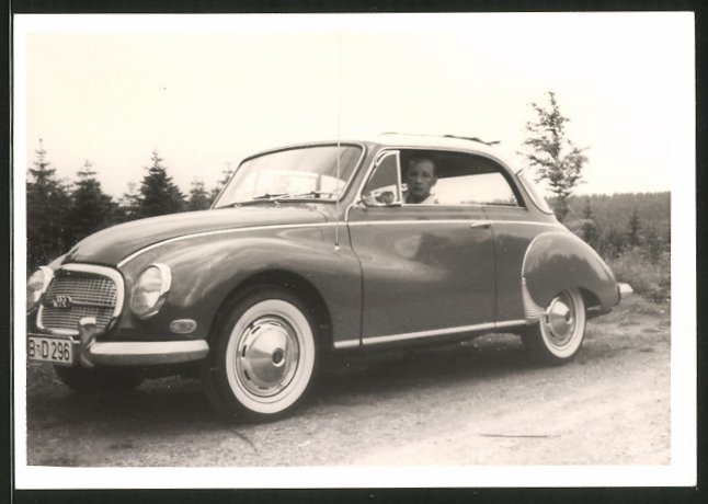 Fotografie Auto Audi Dkw Fahrer Im Pkw Mit Faltdach Nr 7625309 Oldthing Technik Verkehr