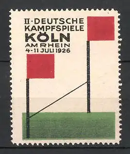 Reklamemarke Köln, II. Deutsche Kampfspiele 1926, Ziellinie