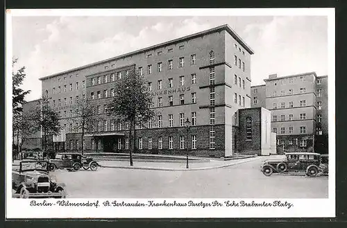 AK Berlin-Wilmersdorf, St. Gertrauden Krankenhaus, Paretzer Strasse Ecke Brabanter Platz