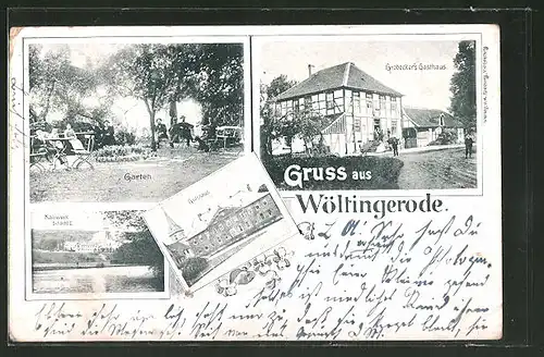 AK Wöltingerode, Grobecker's Gasthaus, Kaliwerk Schacht II., Gutshaus