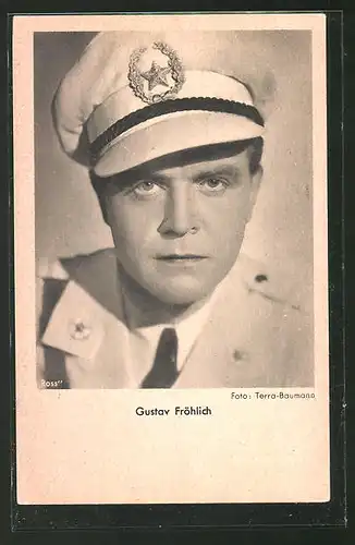 AK Schauspieler Gustav Fröhlich in Kapitänskleidung