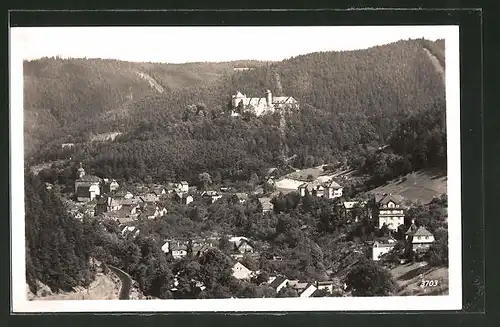 AK Leutenberg, Teilansicht mit Schloss