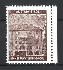 Reklamemarke Innsbruck, Gold-Dachl