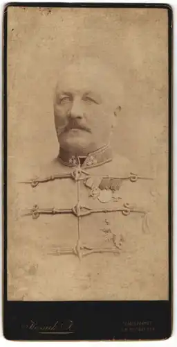 Fotografie Jozsef Kossak, Temesvar-Timisoara, Portrait Christoph Graf von Degenfeld-Schonburg, k.k. Kavallerie General