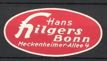 Reklamemarke Bonn, Hans Hilgers, Meckenheimer-Allee 4