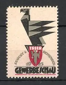 Reklamemarke Trier, Gewerbeschau 1925, Adler und Wppen