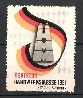 Reklamemarke München, Deutsche Handwerksmesse 1951, Messelogo