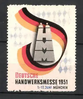 Reklamemarke München, Deutsche Handwerksmesse 1951, Messelogo