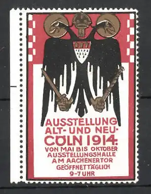 Reklamemarke Köln, Ausstellung Alt- und Neu-Cöln 1914, Kölner Wappen