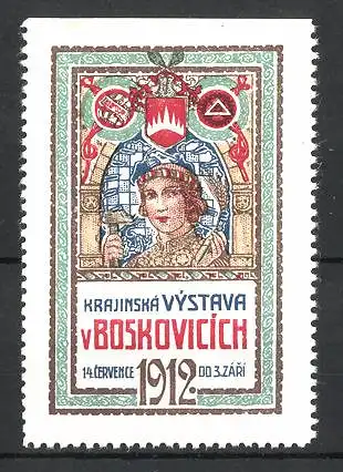 Reklamemarke Boskovice, Krajinská Vystava v Boskovicich 1912