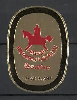 Reklamemarke Nürnberg, Deutsche Spielwaren Fachmesse 1957, Messe-Logo