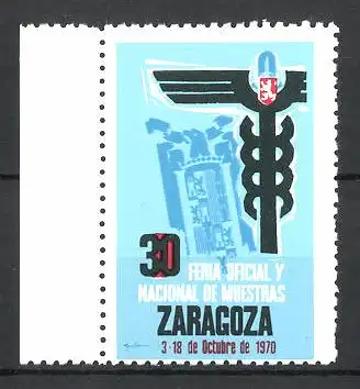 Reklamemarke Zaragoza, 30 Fiera Oficial y Nacional de Muestras 1970, Messelogo