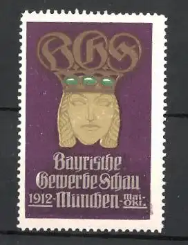 Reklamemarke München, Bayrische Gewerbeschau 1912, Messelogo