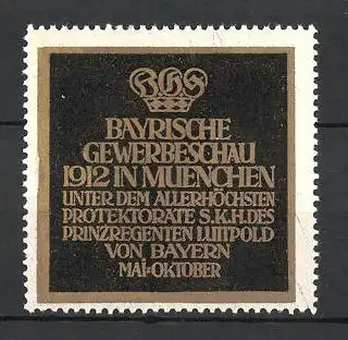 Reklamemarke München, Bayrische Gewerbeschau 1912, Messelogo