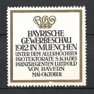 Reklamemarke München, Bayrische Gewerbeschau 1912, Messelogo