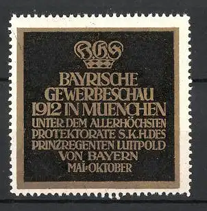 Reklamemarke München, Bayerische Gewerbeschau 1912, Messelogo