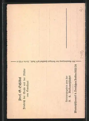 Künstler-AK Prof. G. Schöbel, Friedrich der Grosse und der Müller von Sanssouci