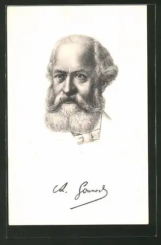 Künstler-AK Portrait des Komponisten Charles Gounod