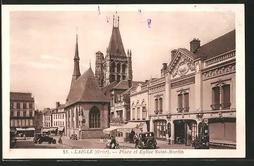 AK Laigle, place et l'église Saint-Martin