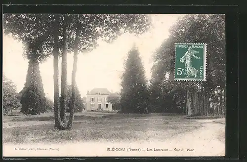 AK Bléneau, les Luneaux, vue du parc