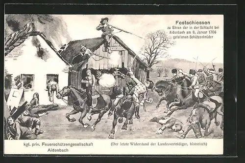 AK Aidenbach, Kgl. Priv. Feuerschützengesellschaft, Festschiessen für 1706 in der Schlacht gefallene Schützenbrüder
