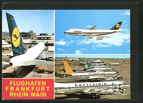 AK Frankfurt, Flugzeuge der Lufthansa und der Suid-Afrikaanse Lugdiens auf dem Flughafen