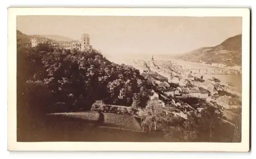Fotografie L. Meder, Heidelberg, Ansicht Heidelberg, Totale mit Schloss