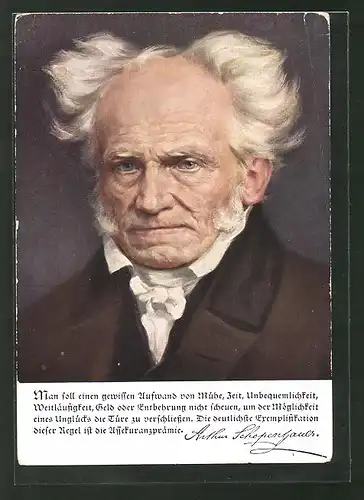 AK Portrait von Arthur Schopenhauer