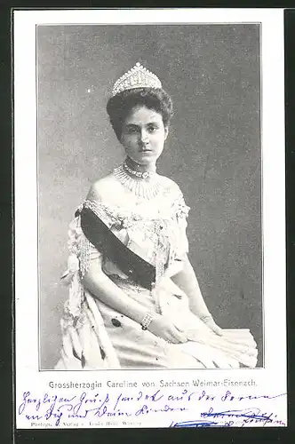 AK Grossherzogin Caroline von Sachsen-Weimar-Eisenach